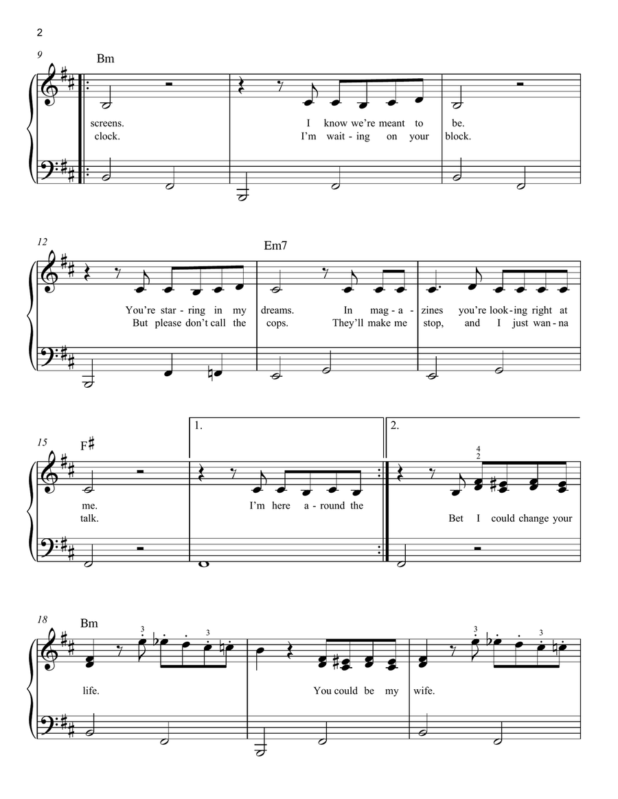 THE DINER Easy Piano scores gallery preview page 2