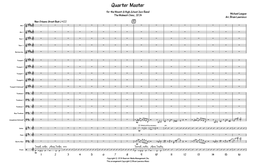 Quarter Master Jazz Ensemble scores gallery preview page 1