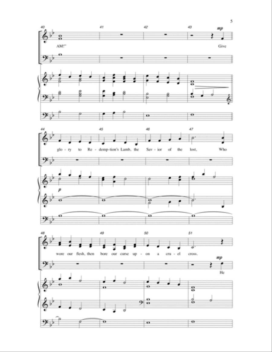 Give Him Glory! Give Him Glory! 4-Part scores gallery preview page 4
