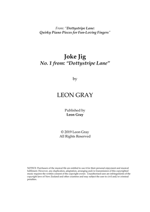 Joke Jig (No. 1), Dottystripe Lane © 2019 Leon Gray