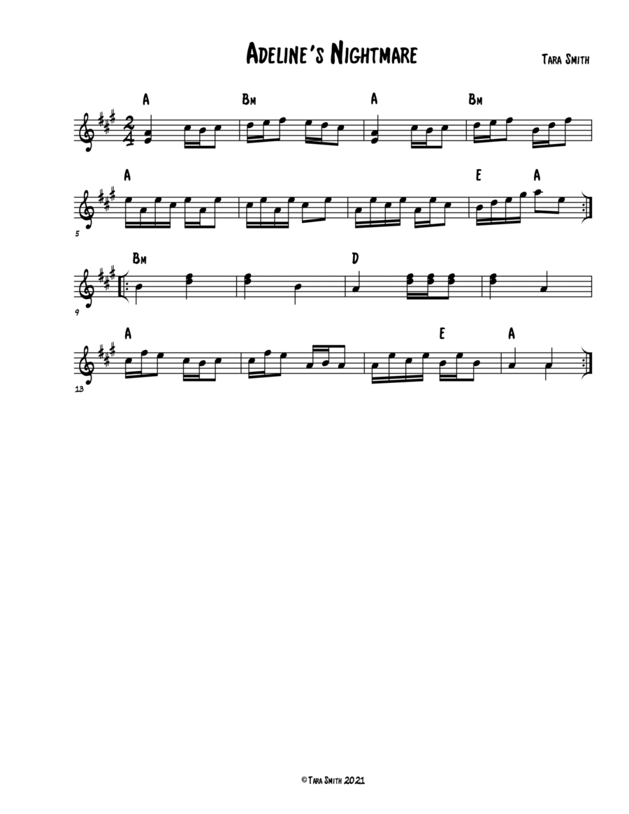 Adeline's Nightmare Small Ensemble scores gallery preview page 1