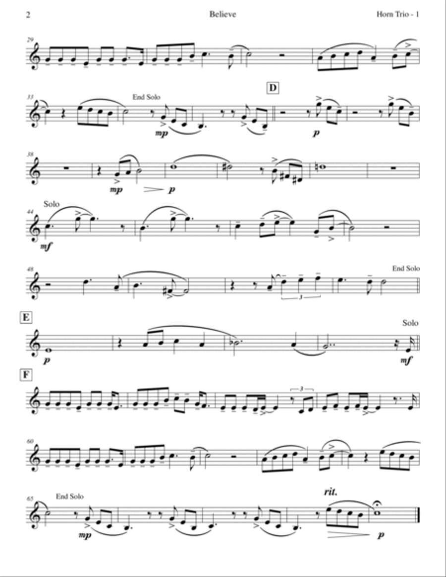 The Polar Express Brass Trio scores gallery preview page 6