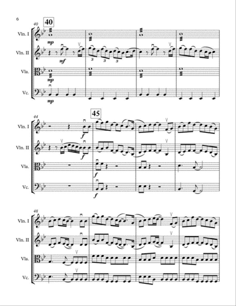 10,000 Hours String Quartet scores gallery preview page 6
