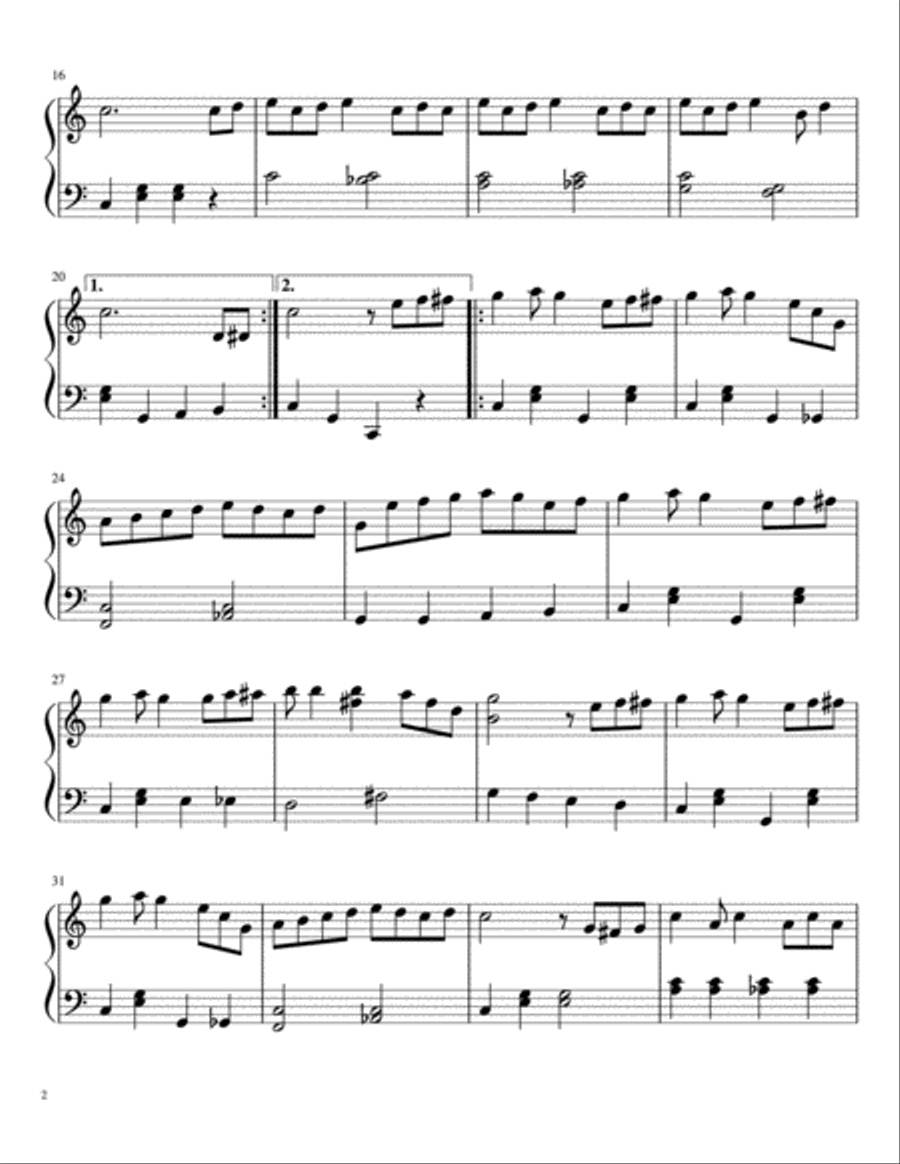 Entertainer Full Version Simplified Piano Solo scores gallery preview page 2