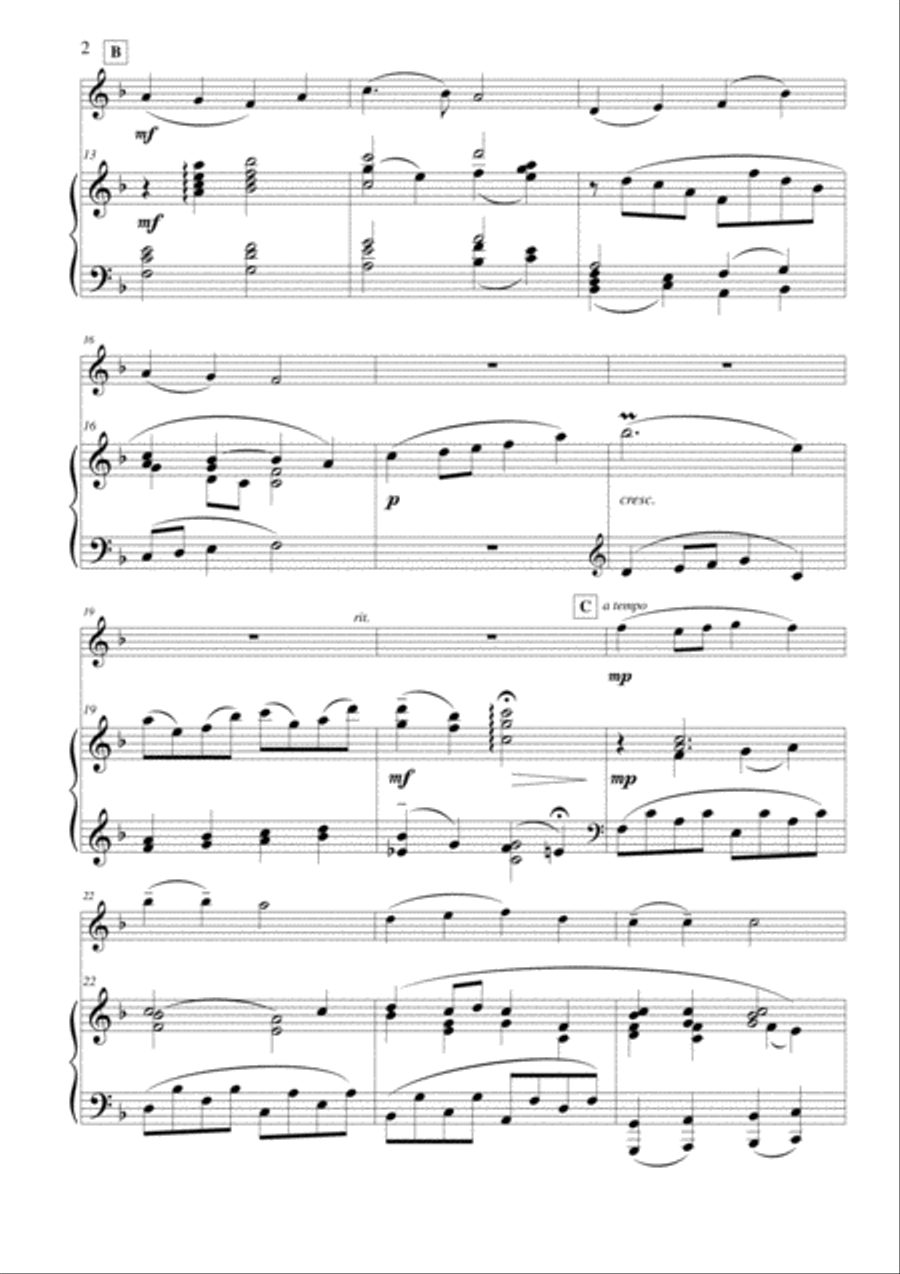 For the Beauty of the Earth Piano scores gallery preview page 3