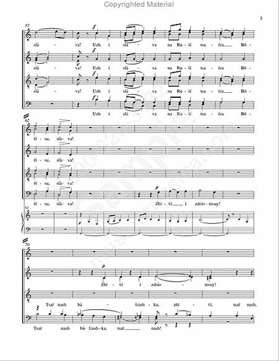Coronation Scene from 'Boris Godunov' (Choral Parts) 4-Part scores gallery preview page 4