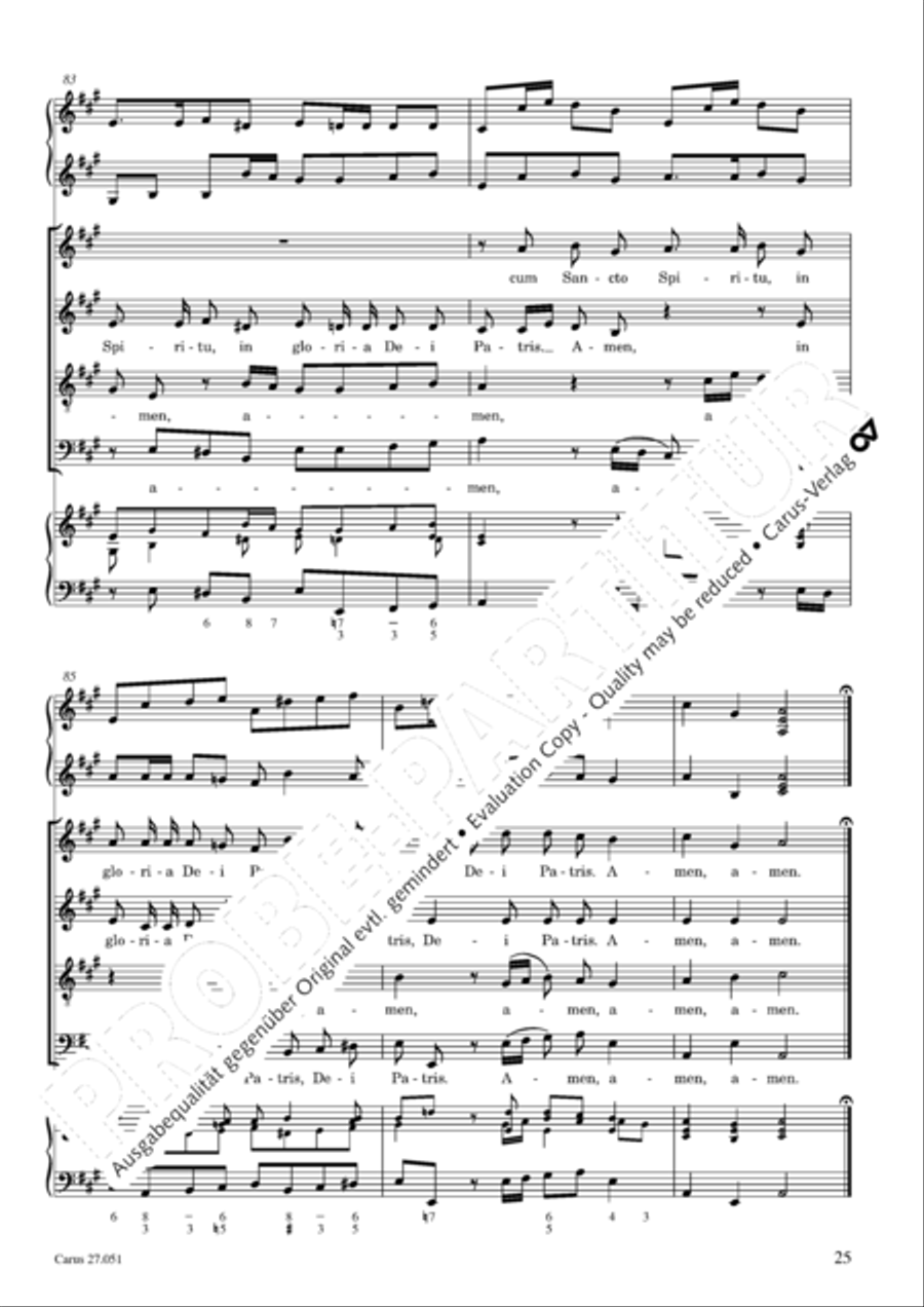 Missa in A Major 4-Part scores gallery preview page 26