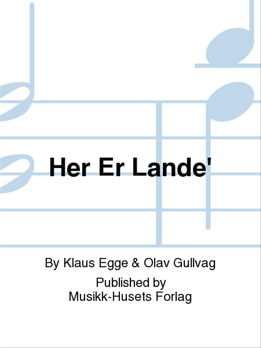 Her Er Lande' Her Er Lande' Mixed Choir scores gallery preview page 1