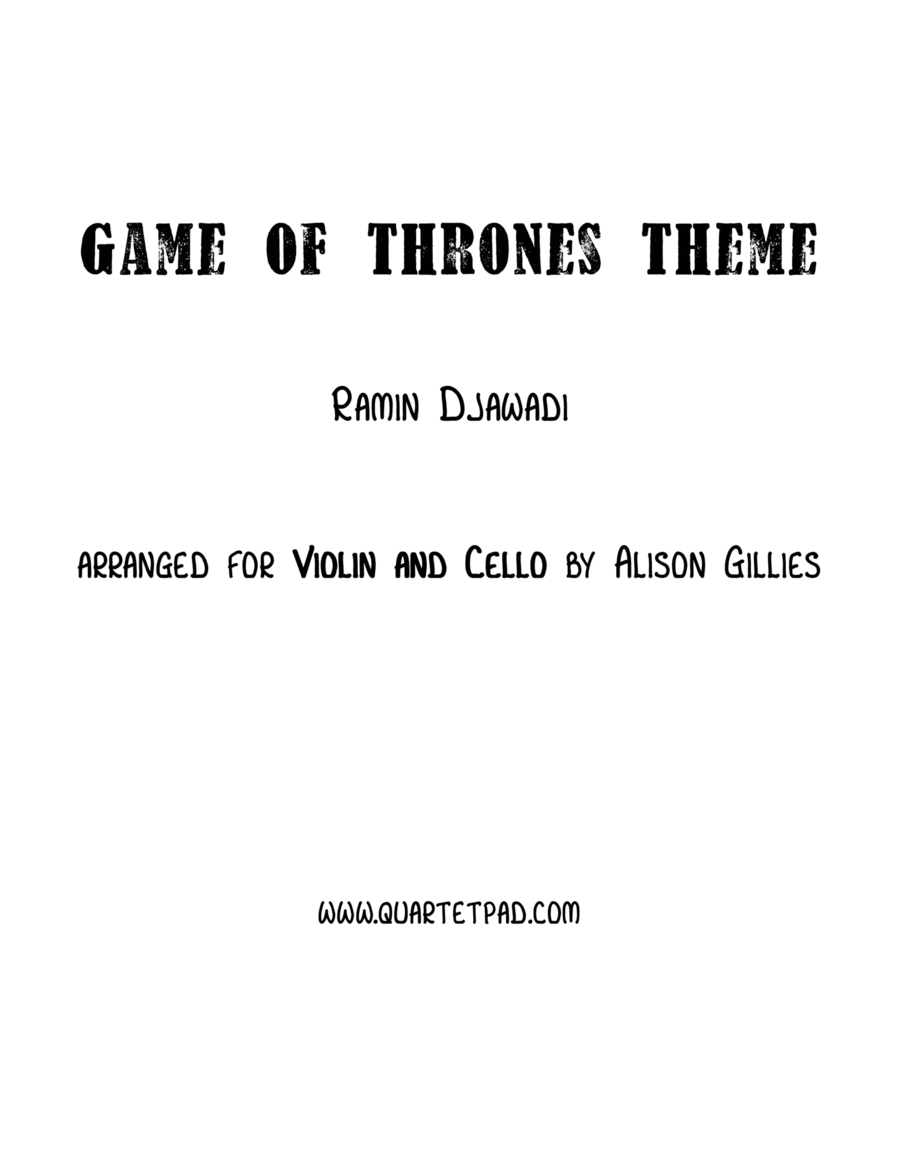 Game Of Thrones String Duet scores gallery preview page 1