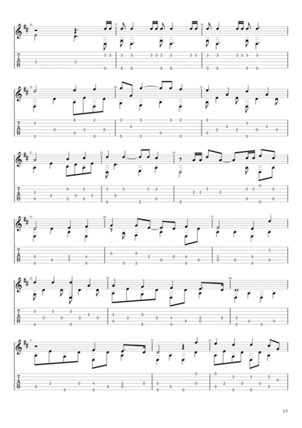 Hallelujah Chorus from Handel's Messiah (Solo Fingerstyle Guitar Tab) image number null