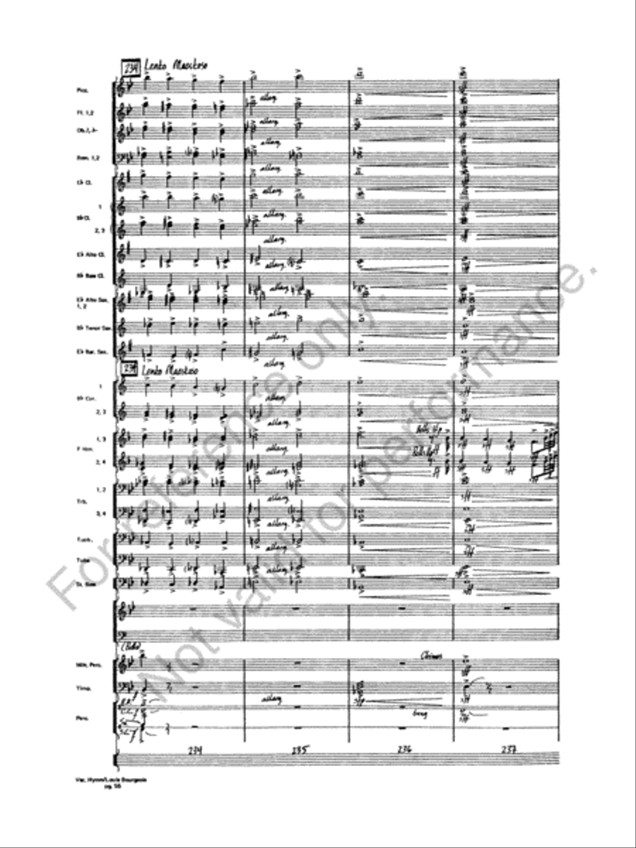 Variations On A Hymn By Louis Bourgeois Concert Band scores gallery preview page 56