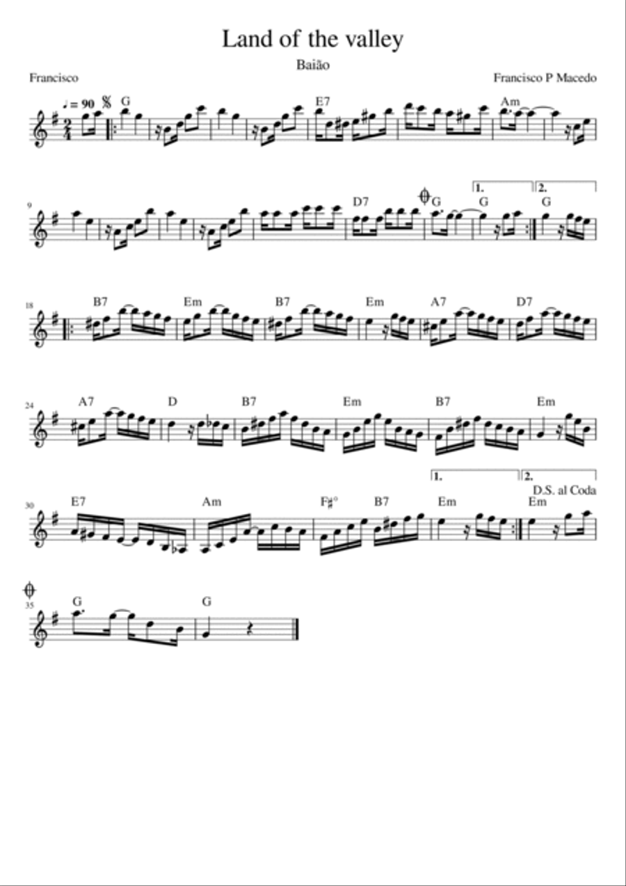 Land of the valley Large Ensemble scores gallery preview page 1