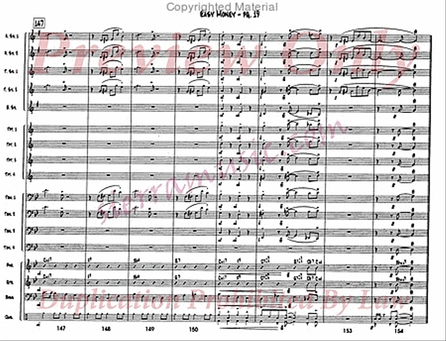 Easy Money Easy Money Big Band scores gallery preview page 20