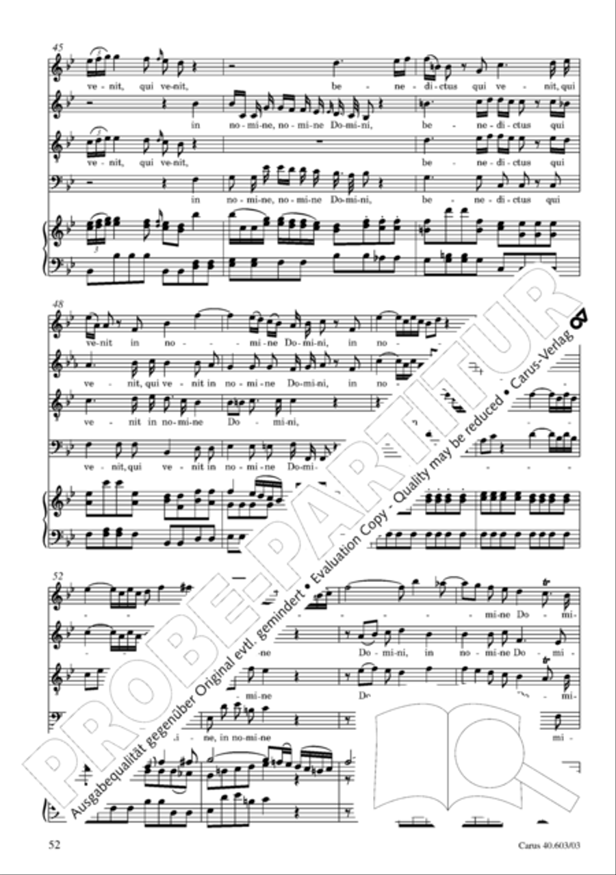 Grosse Orgelsolomesse in Es 4-Part scores gallery preview page 53