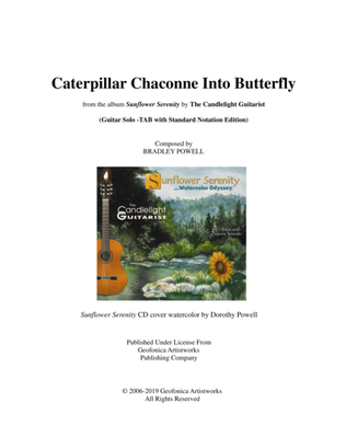Book cover for Caterpillar Chaconne Into Butterfly (Guitar Solo in Standard Notation plus TAB)
