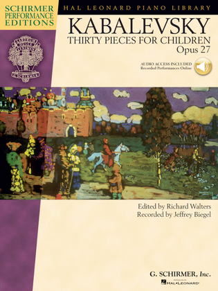 Book cover for Dmitri Kabalevsky – Thirty Pieces for Children, Op. 27