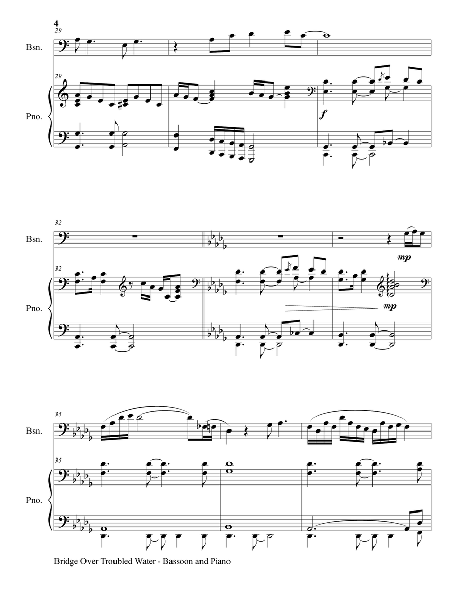 Bridge Over Troubled Water Bassoon scores gallery preview page 5