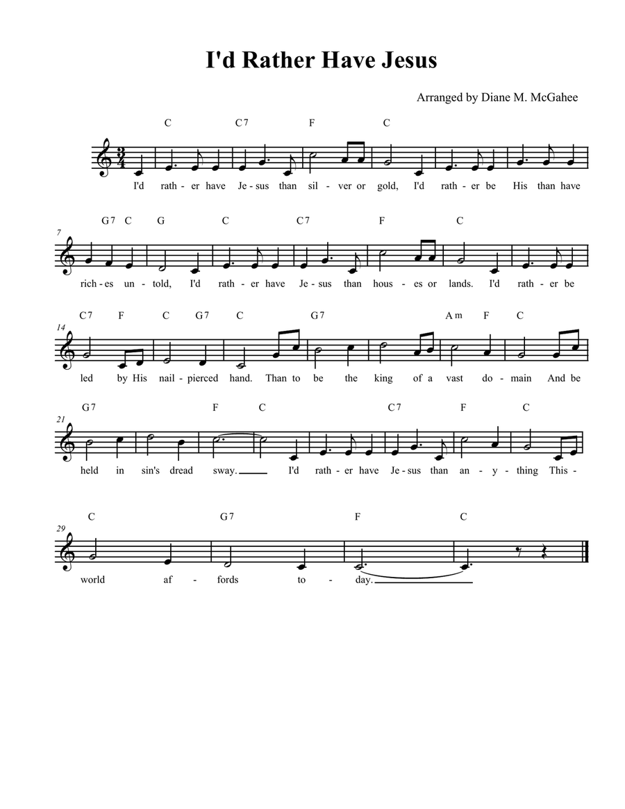 I'd Rather Have Jesus Small Ensemble scores gallery preview page 1