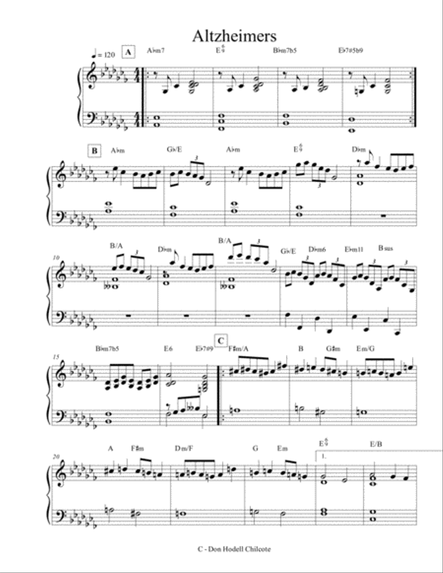 Altzheimer's Jazz Ensemble scores gallery preview page 2