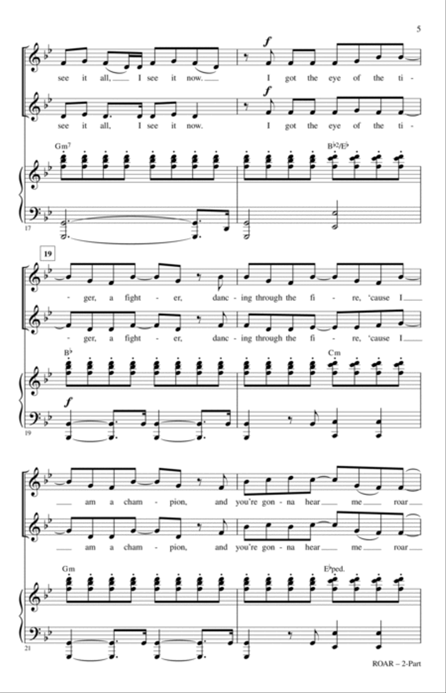 Roar (arr. Mark Brymer) 2-Part scores gallery preview page 4