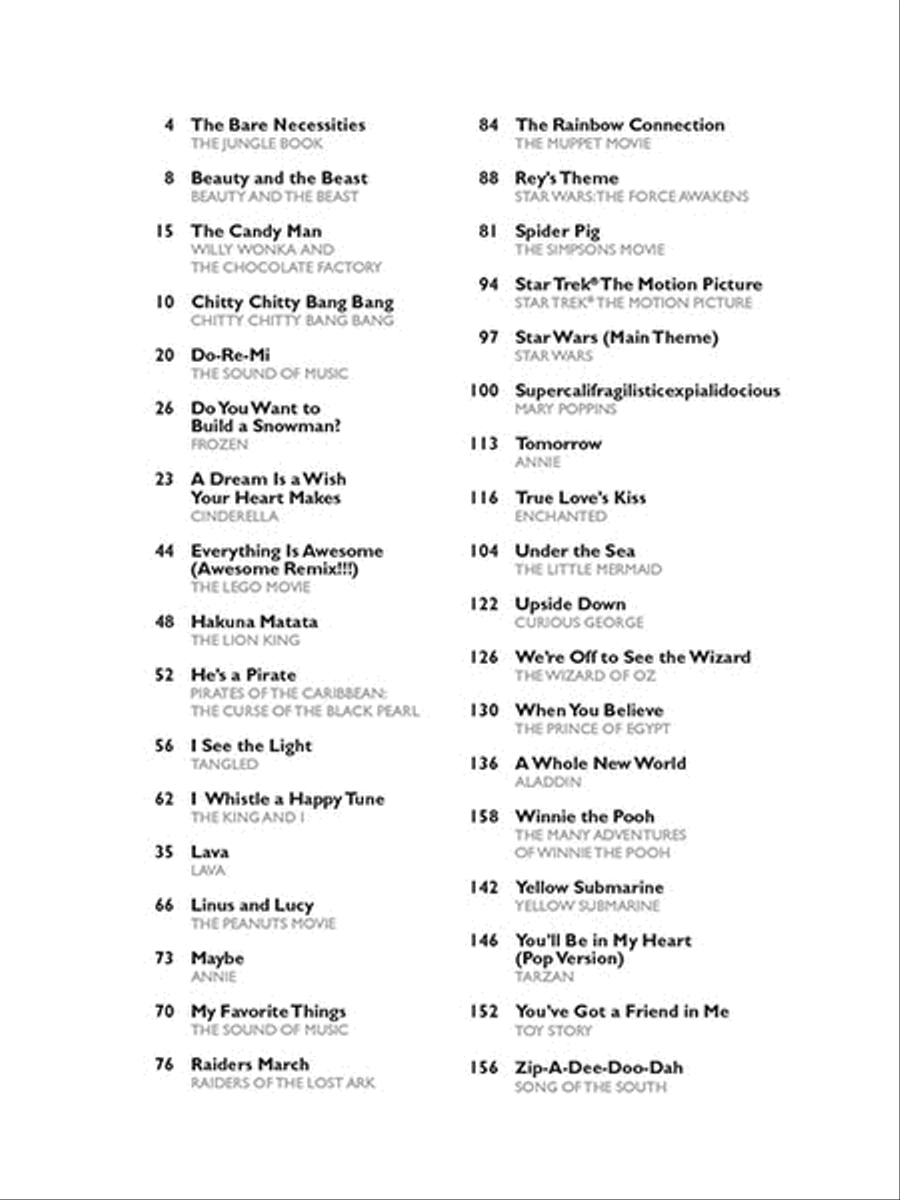 Children's Movie Favorites – 2nd Edition Easy Piano scores gallery preview page 2
