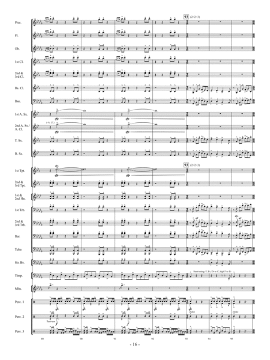 Legend of the Ancient Hero Concert Band scores gallery preview page 15