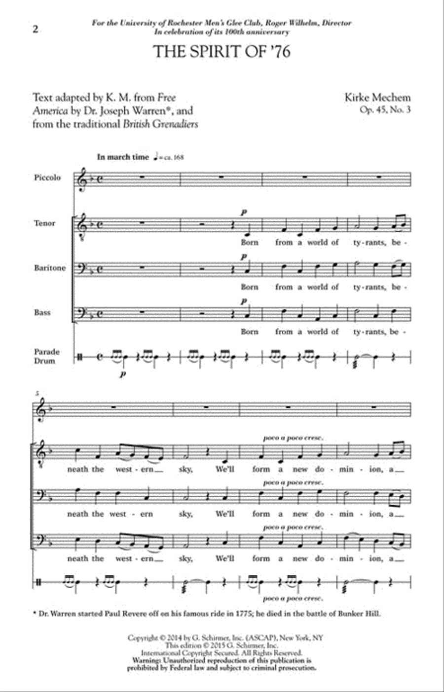 The Spirit of '76 The Spirit of '76 3-Part scores gallery preview page 2