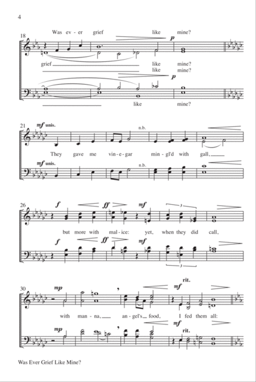 Was Ever Grief Like Mine? 4-Part scores gallery preview page 8
