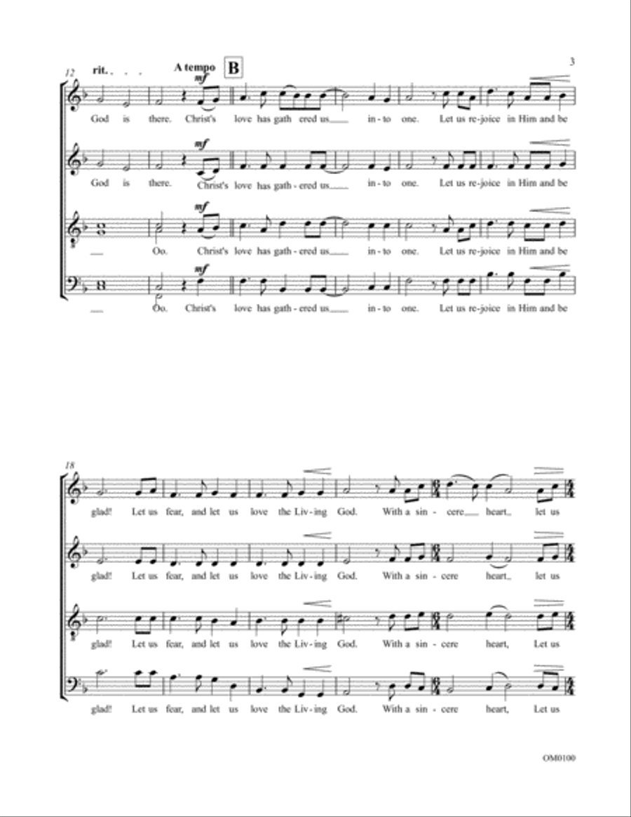 Ubi Caritas Ubi Caritas 4-Part scores gallery preview page 3