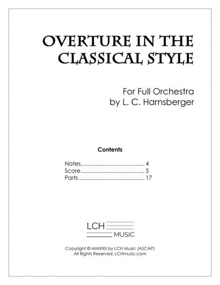 Overture in the Classical Style (Grade 2.5 Medium Easy) image number null