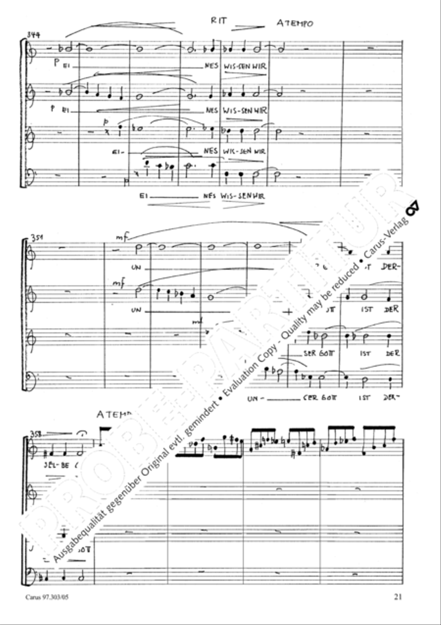Wir sind ein Teil der Erde ... 1996 4-Part scores gallery preview page 22