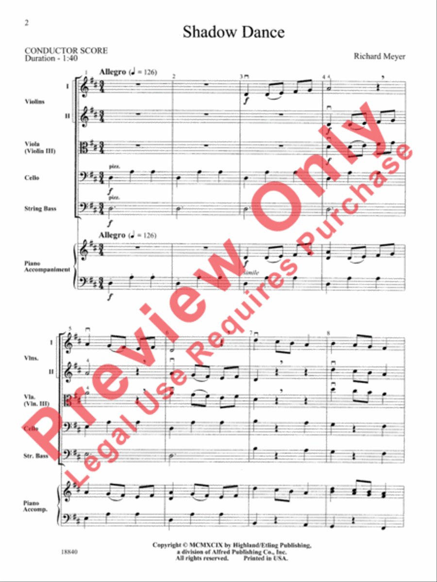 Shadow Dance String Orchestra scores gallery preview page 3