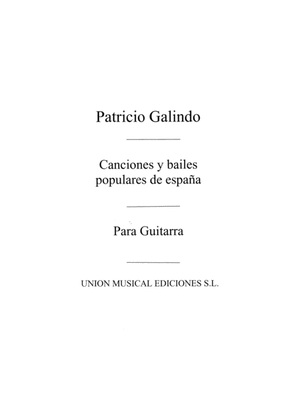 Book cover for Canciones Y Bailes Populares De Espana Guitar