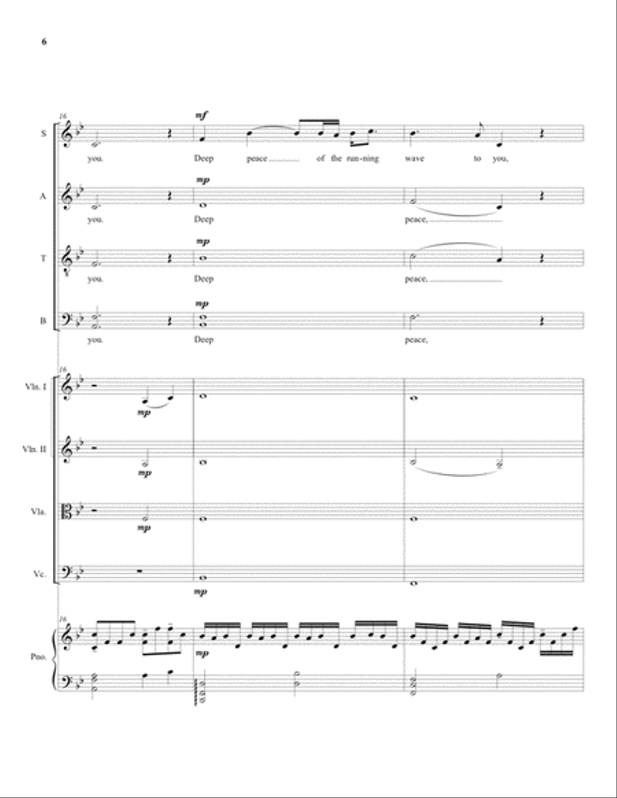 Deep Peace - Full Score and Parts Cello scores gallery preview page 7