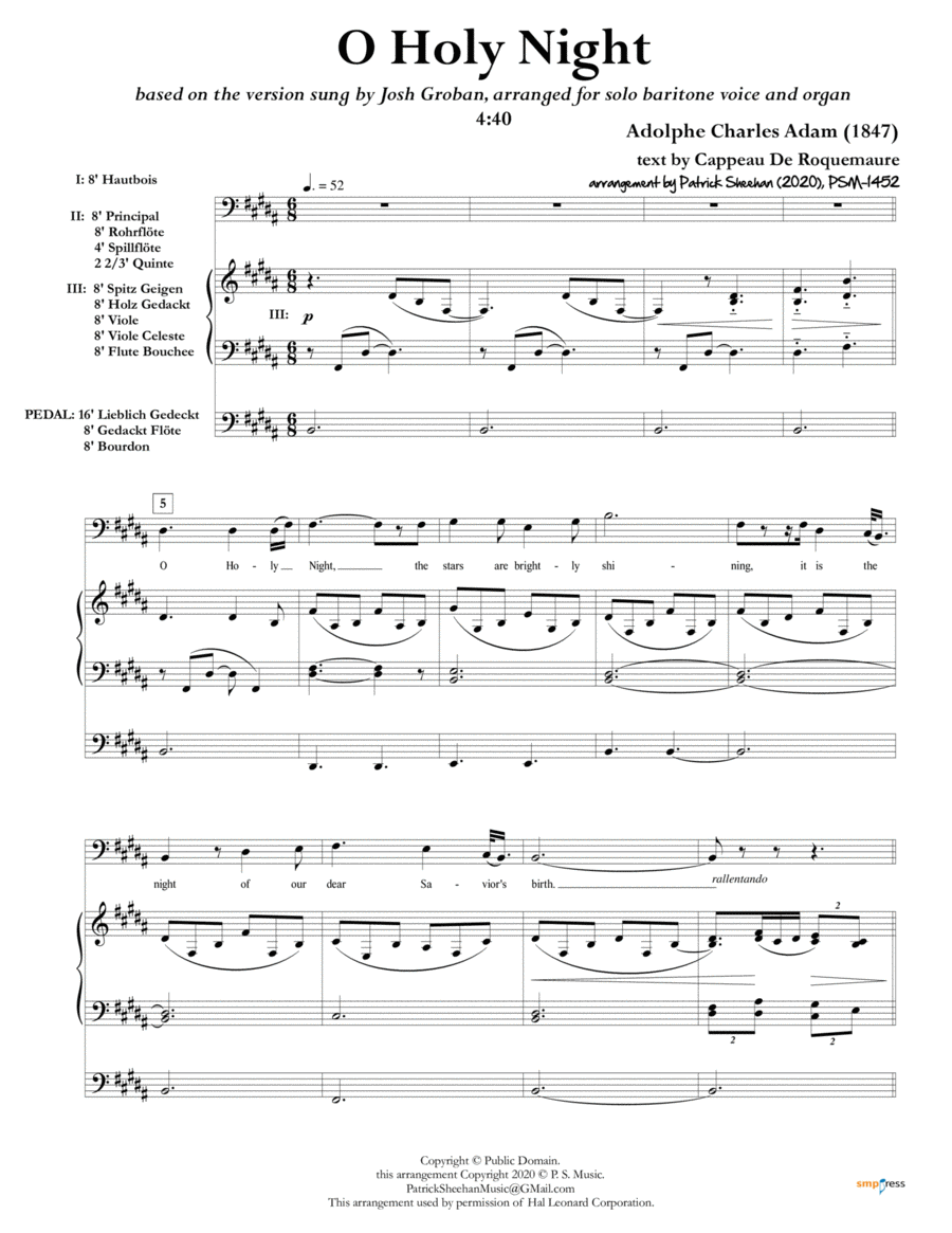 O Holy Night Small Ensemble scores gallery preview page 1