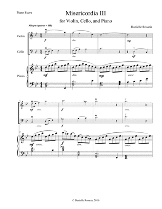 Misericordia III: Trio for Violin, Cello, and Piano