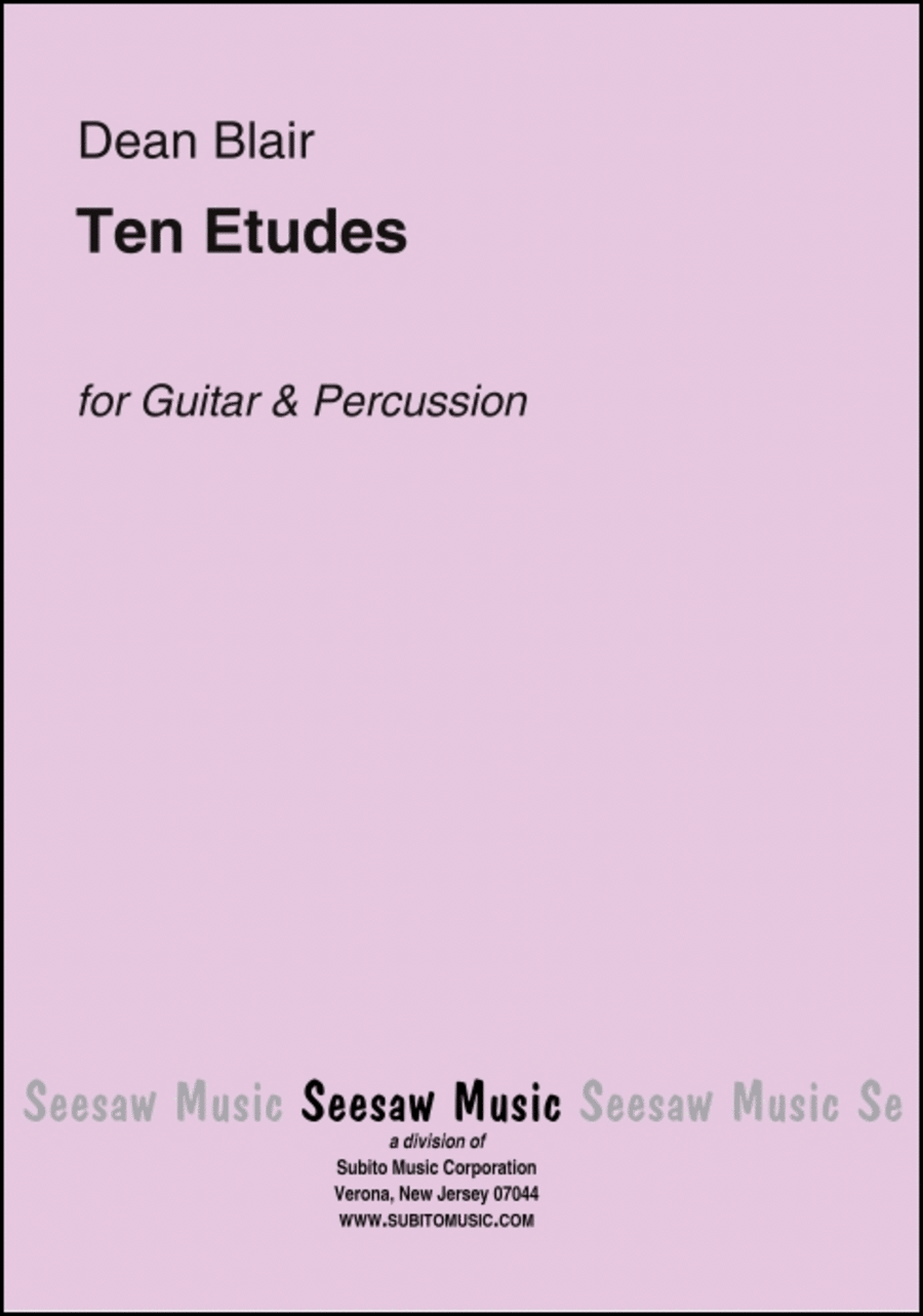 Ten Etudes Classical Guitar scores gallery preview page 1