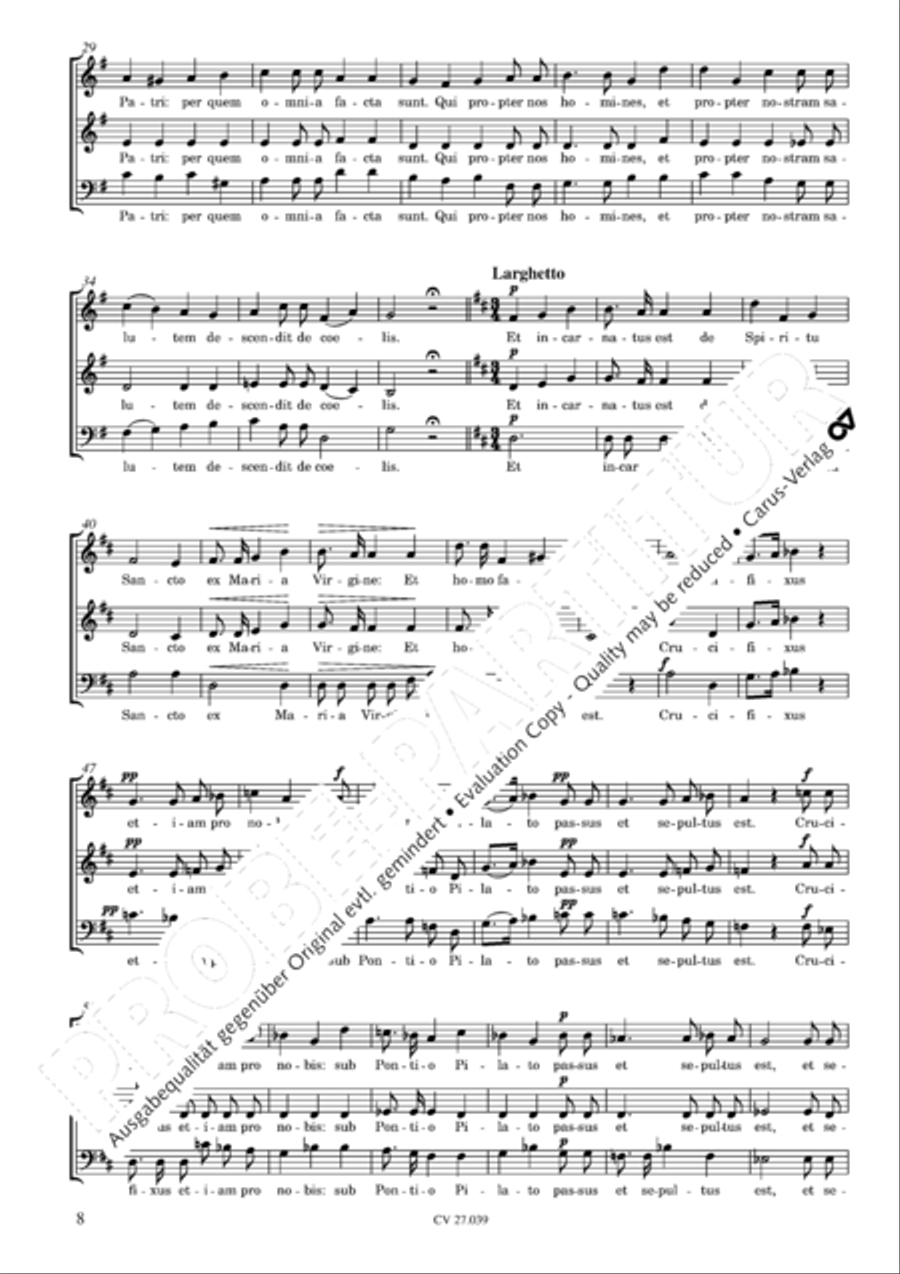 Missa a 3 3-Part scores gallery preview page 9