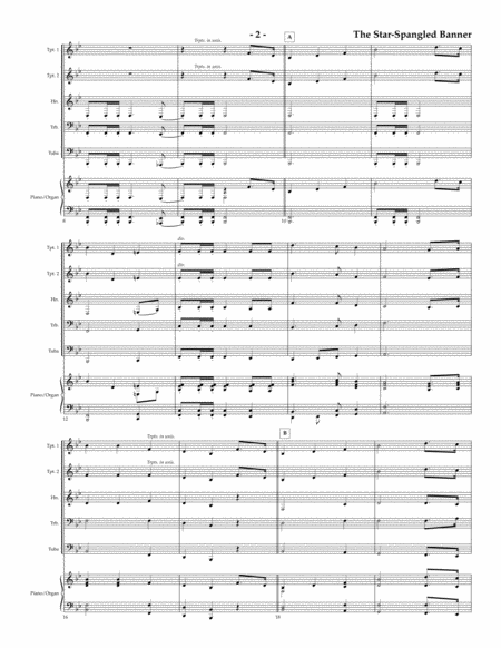The Star Spangled Banner for Brass Quintet image number null