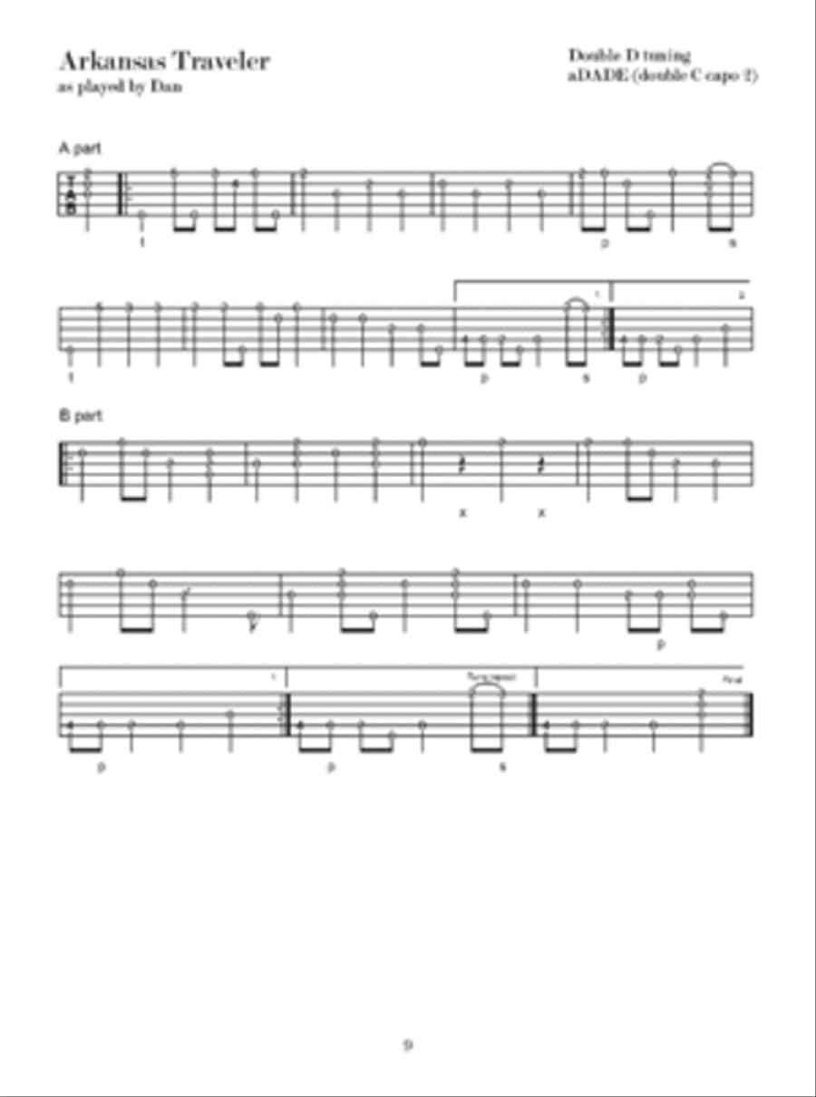 Wade Ward Clawhammer Banjo Master Banjo scores gallery preview page 4