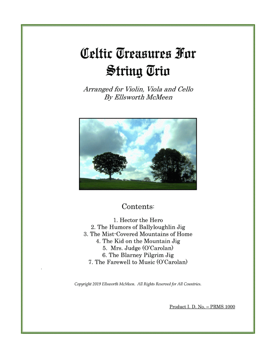 Celtic Treasures for String Trio String Quartet scores gallery preview page 1