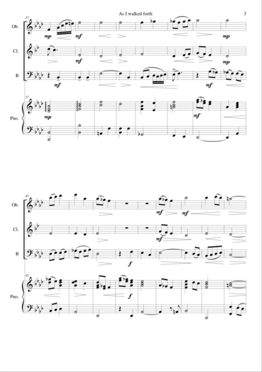 As I walked forth Bassoon scores gallery preview page 3