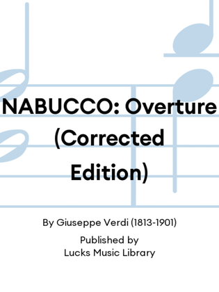 NABUCCO: Overture (Corrected Edition)