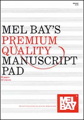 Book cover for Premium Quality Manuscript Pad 12-Stave
