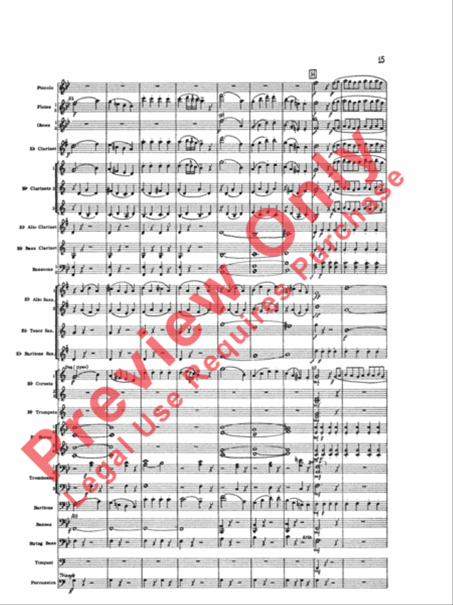 Marriage of Figaro Overture Concert Band scores gallery preview page 18