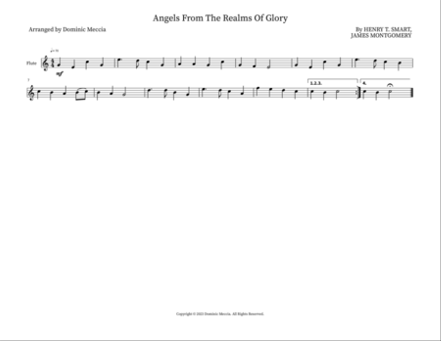 Angels From The Realms Of Glory Woodwind Quintet scores gallery preview page 3