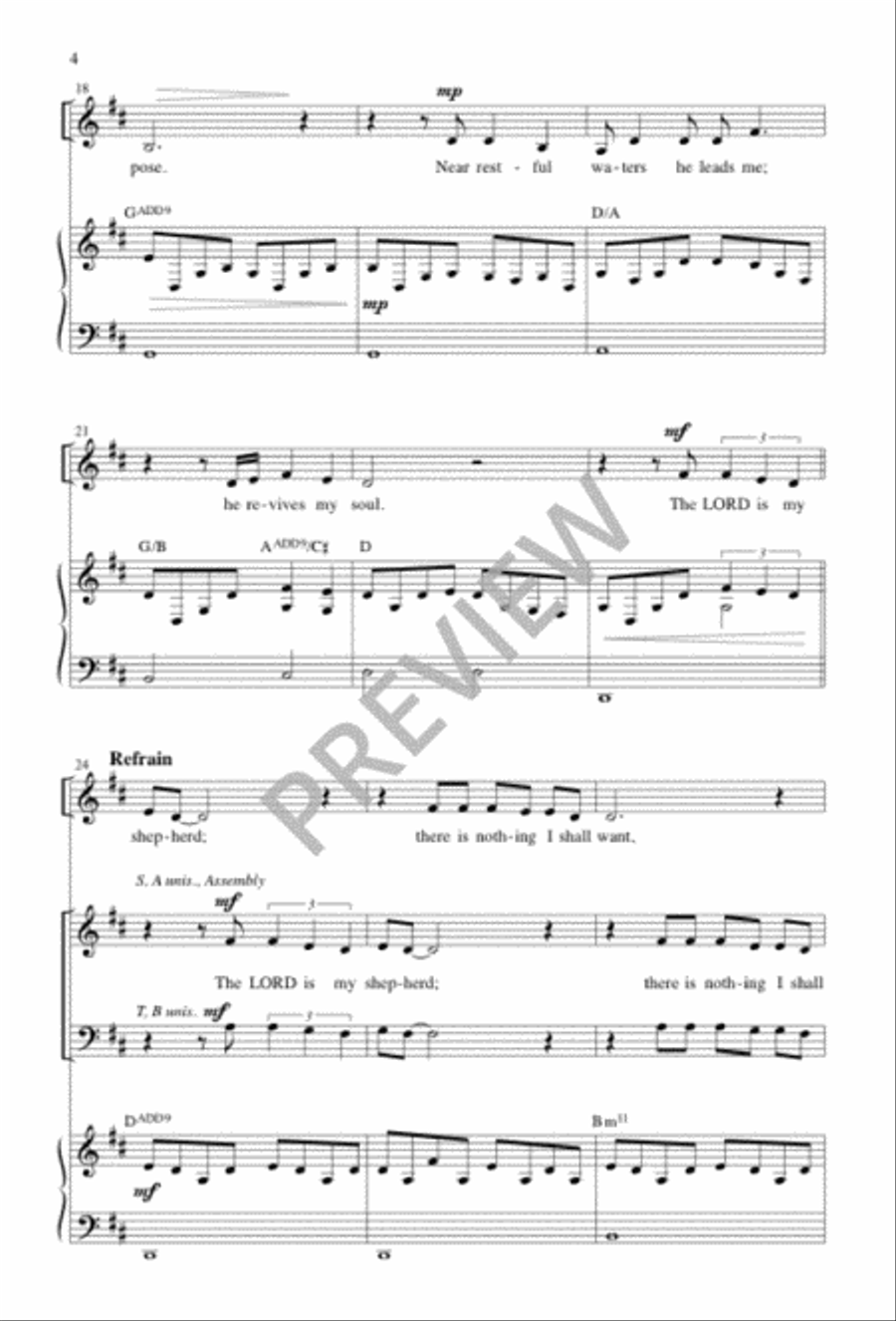 The Lord Is My Shepherd 2-Part scores gallery preview page 4