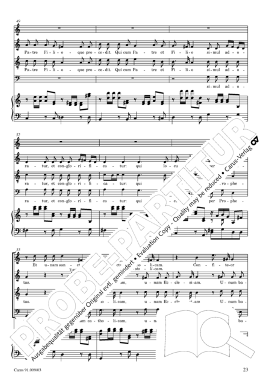 Missa Sancti Gabrielis 4-Part scores gallery preview page 24