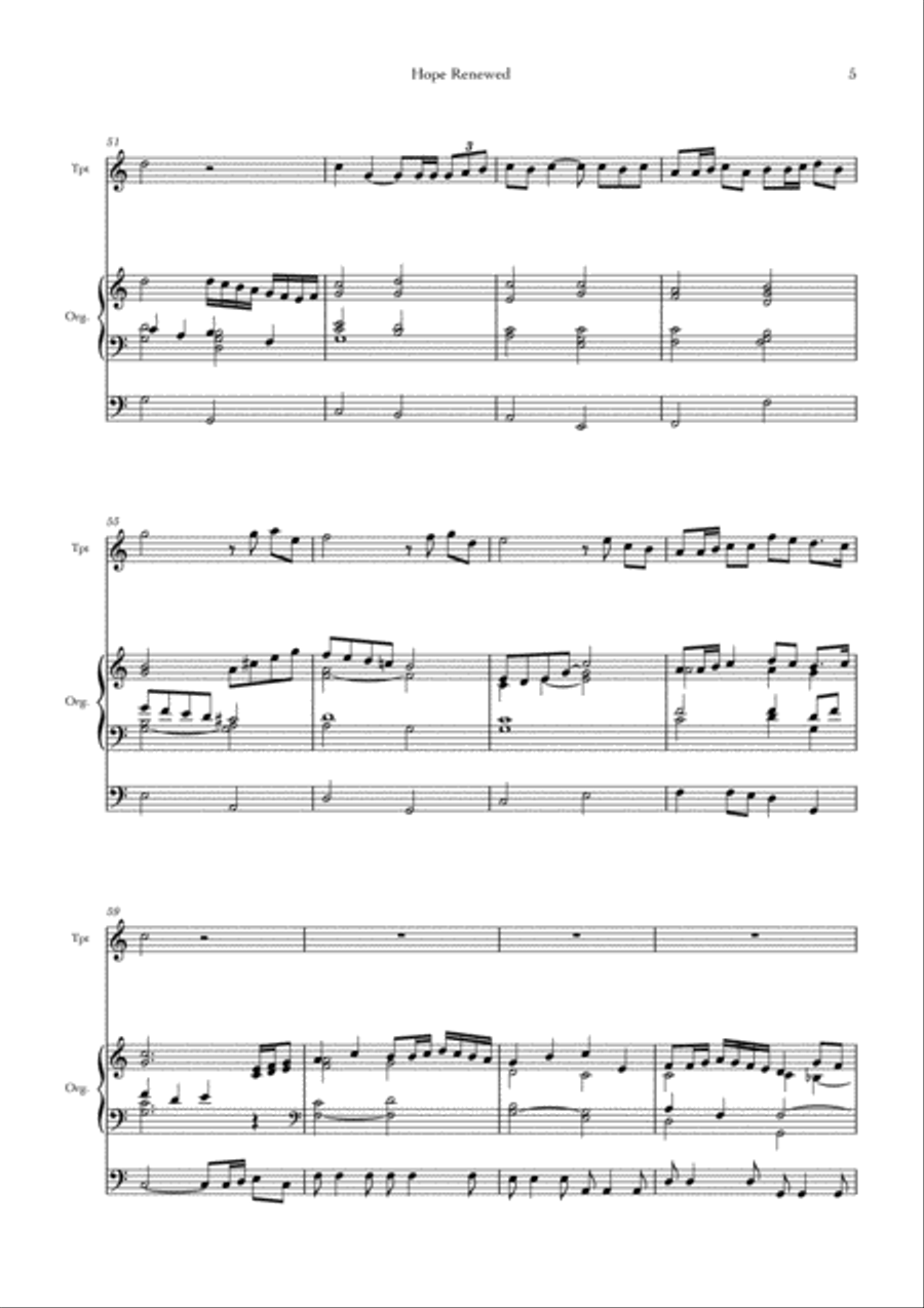 Hope Renewed (Version for Trumpet and Organ) Trumpet Duet scores gallery preview page 5