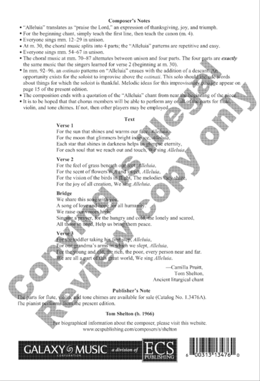 We Sing Alleluia We Sing Alleluia Women's Choir scores gallery preview page 31